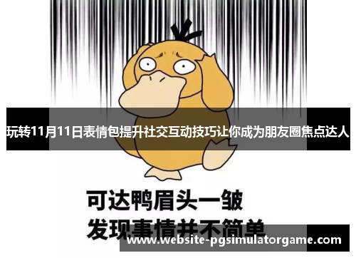 玩转11月11日表情包提升社交互动技巧让你成为朋友圈焦点达人